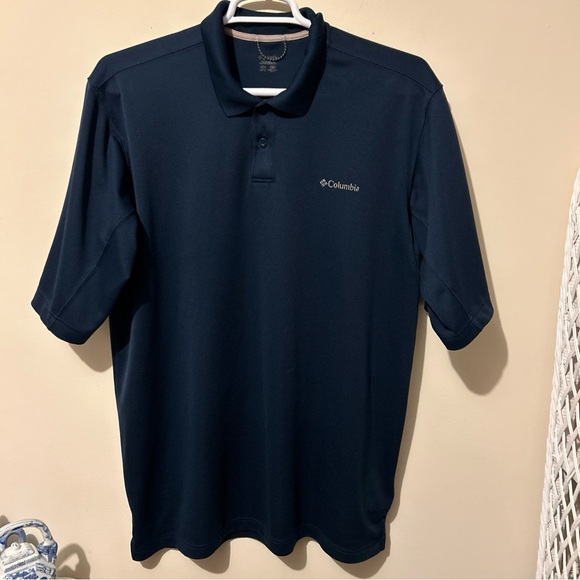 Columbia Golf Polo Shirt Men’s XLT Short Sleeve Navy Blue Athleisure OmniShade - Picture 1 of 11